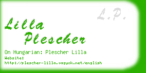 lilla plescher business card